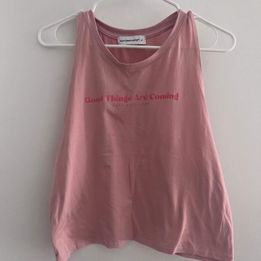 Burn Boot Camp - Good Things are Coming Tank - Pink Sz Medium